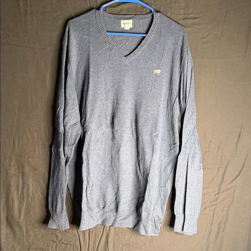 Old Navy Charcoal V-Neck Sweater